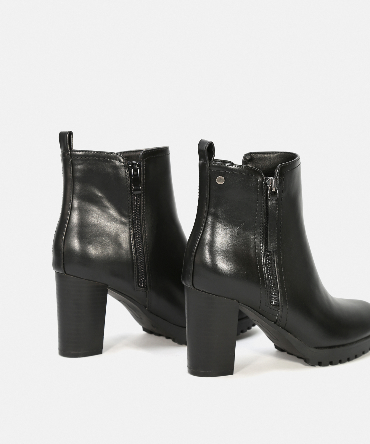 Botines tac&oacute;n cremallera image number null